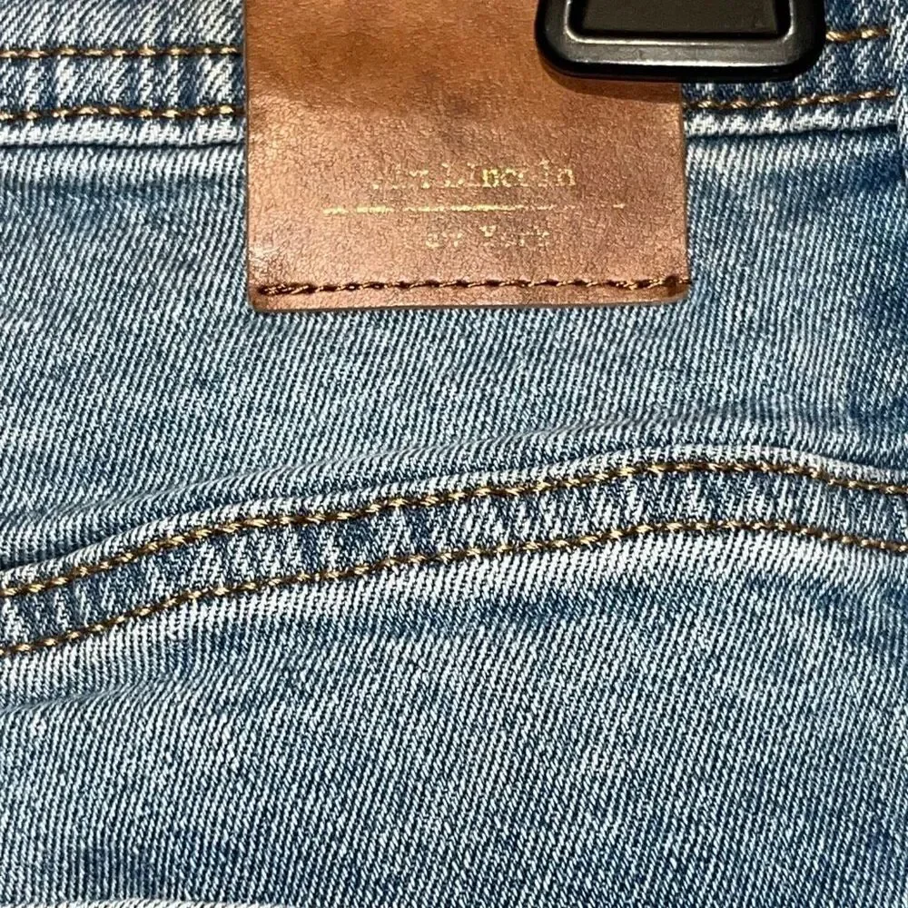 Six Lincoln Mens Blue Denim Stretch Slim Fit Skinny Jeans Medium Wash Size 30/32